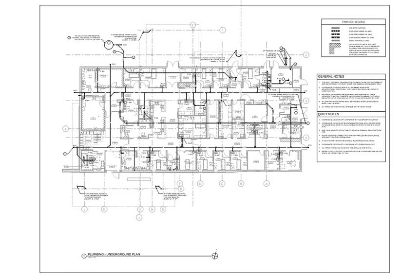 Plumbing underground plan